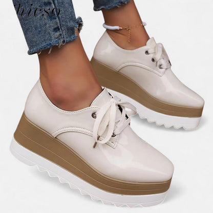 Zapatos Derby ortopédicos Chiara con suela alta