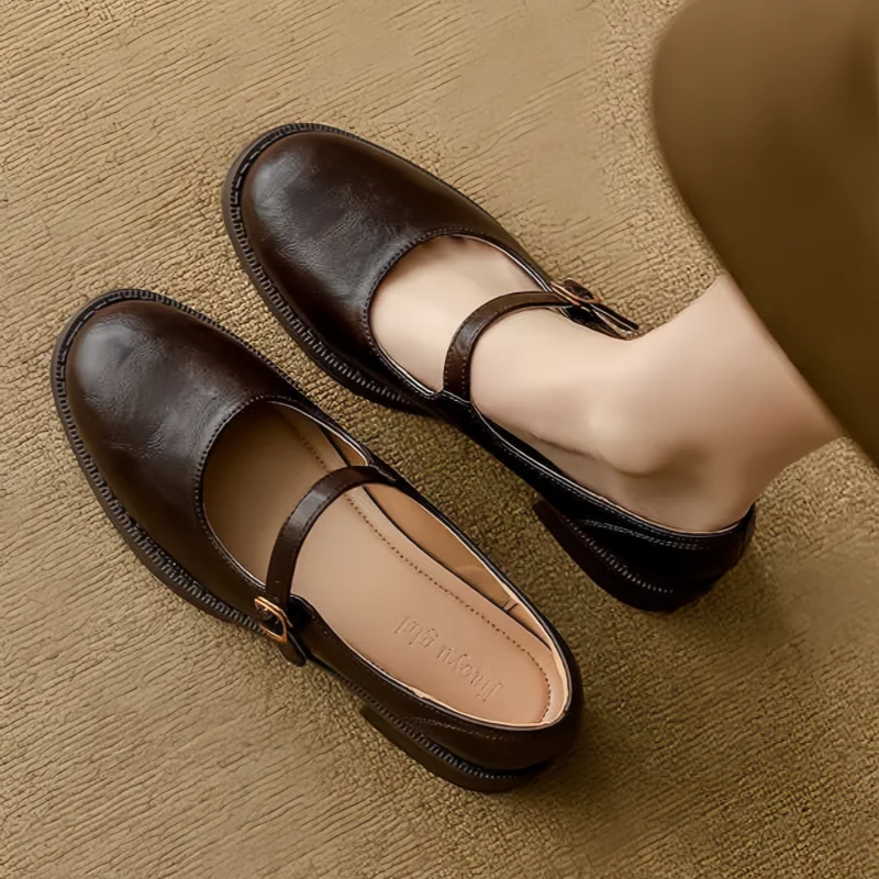 Mary Janes clásicas de cuero para mayor comodidad