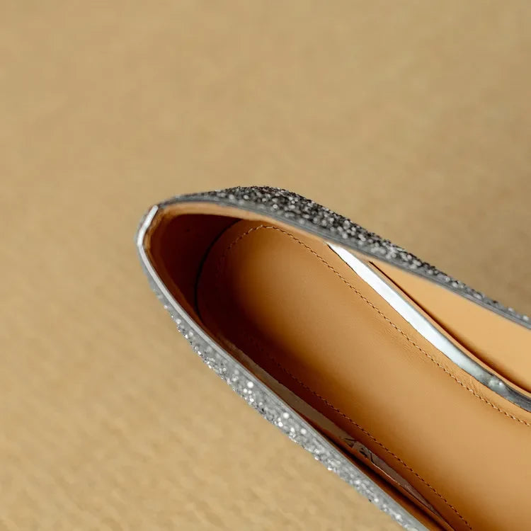 Zapatos de tacón con lentejuelas Gloria