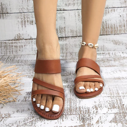 Sandalias planas informales y cómodas