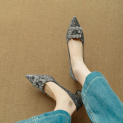 Zapatos de tacón con lentejuelas Gloria