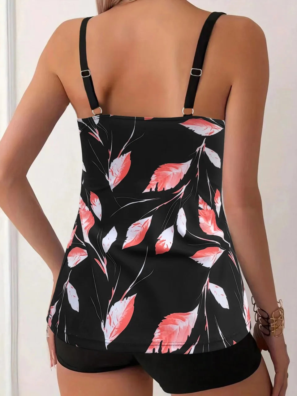Madeline | Conjunto de tankini con estampado floral medianoche