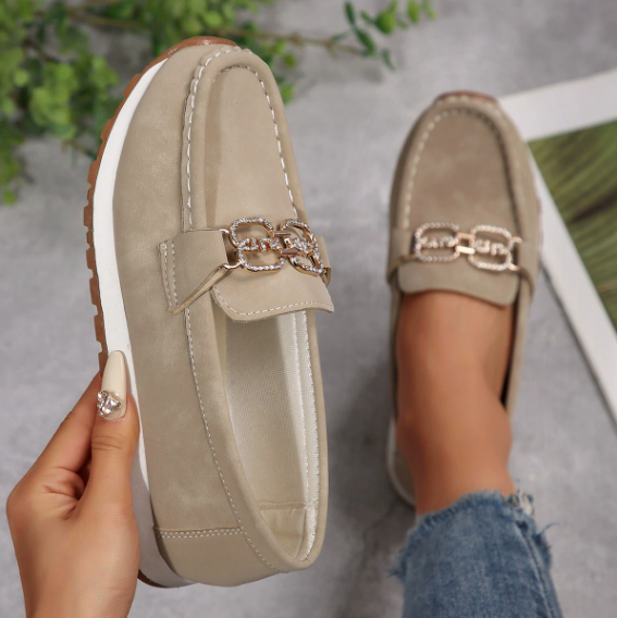 Emma - Elegantes mocasines con hebilla de diamantes