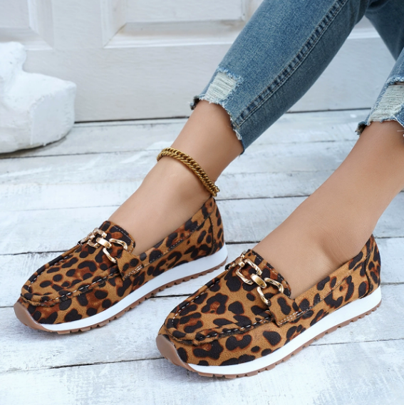 Everly – Mocasines con estampado de leopardo