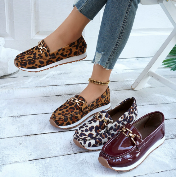 Everly – Mocasines con estampado de leopardo