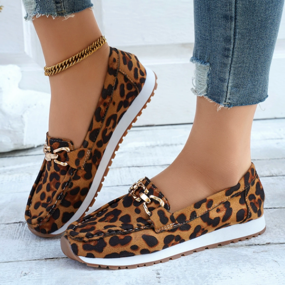 Everly – Mocasines con estampado de leopardo