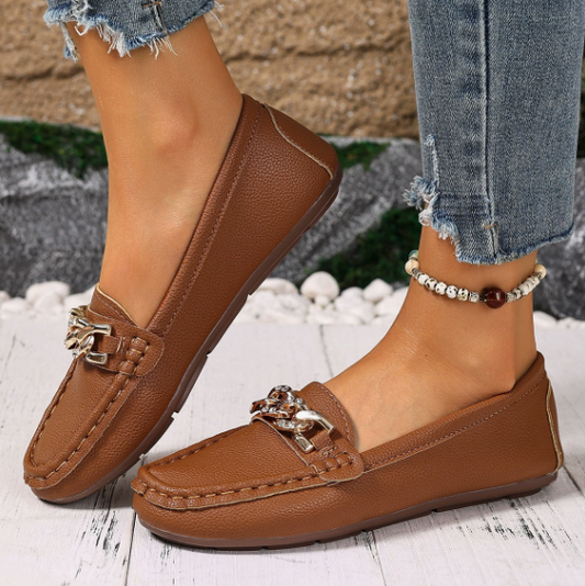Eden - Mocasines elegantes con hebilla de diamante