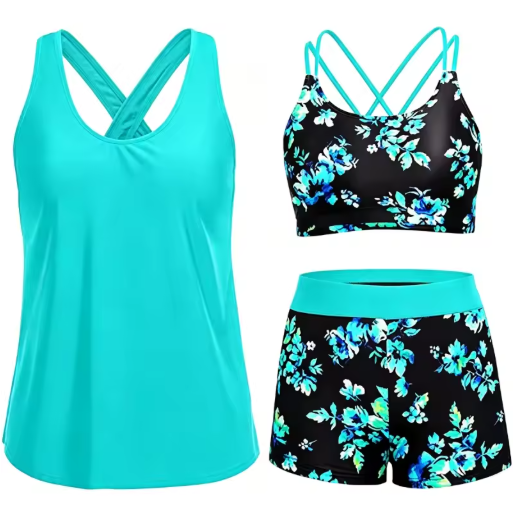 Mónica | Conjunto de tankini de 3 piezas