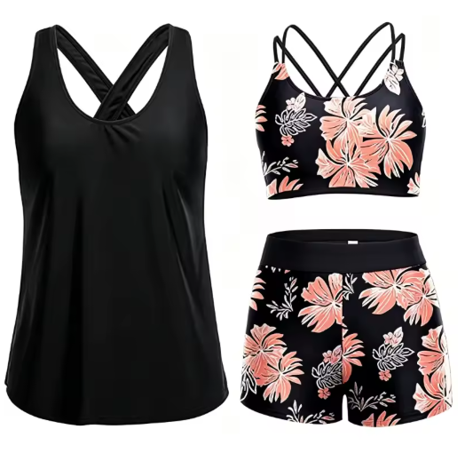 Mónica | Conjunto de tankini de 3 piezas