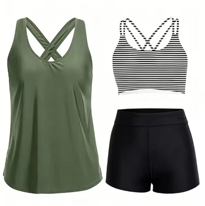 Mónica | Conjunto de tankini de 3 piezas