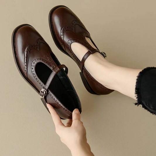 Elegantes zapatos Mary Jane con tira en forma de T