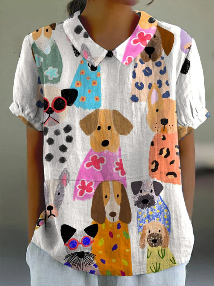 Tilly | Blusa con un divertido estampado de perros