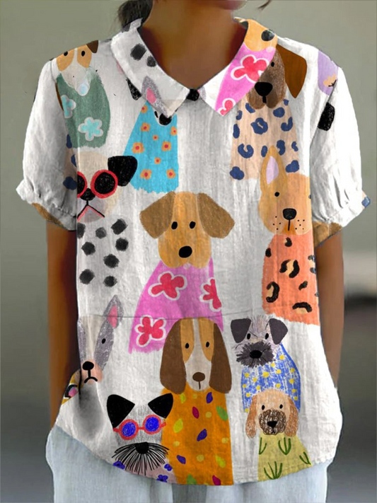 Tilly | Blusa con un divertido estampado de perros