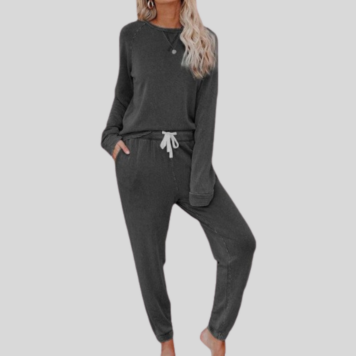 JOCELYN™ - Conjunto informal de manga larga con pantalón deportivo
