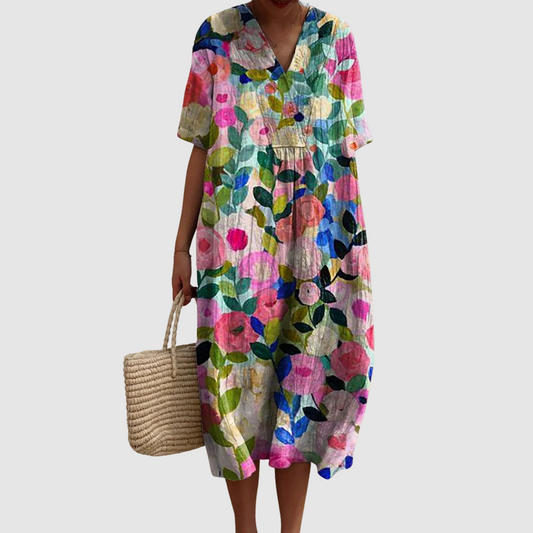 Evelia | Vestido de verano ligero de manga corta