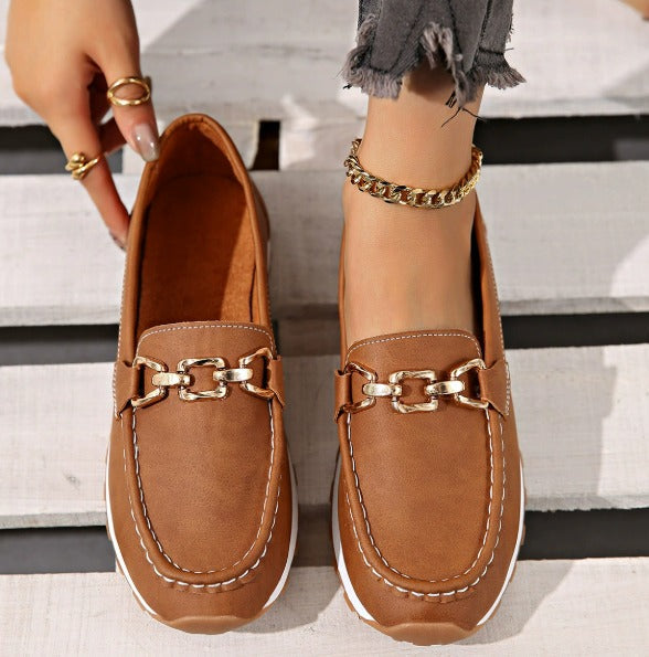 Ella – Mocasines planos con hebilla