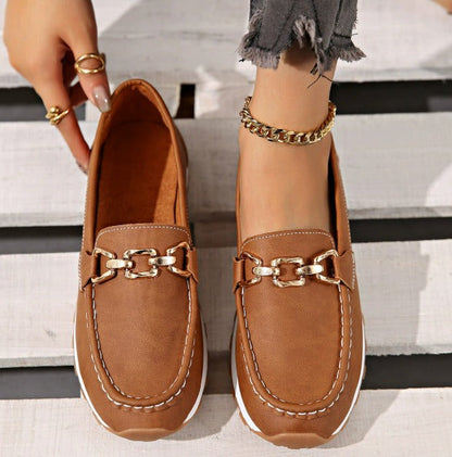 Ella – Mocasines planos con hebilla