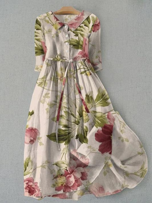 Vivienne | Vestido clásico elegante con estampado floral