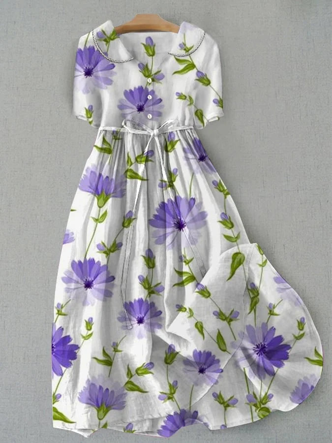 Amélie | Elegante vestido floral color lavanda