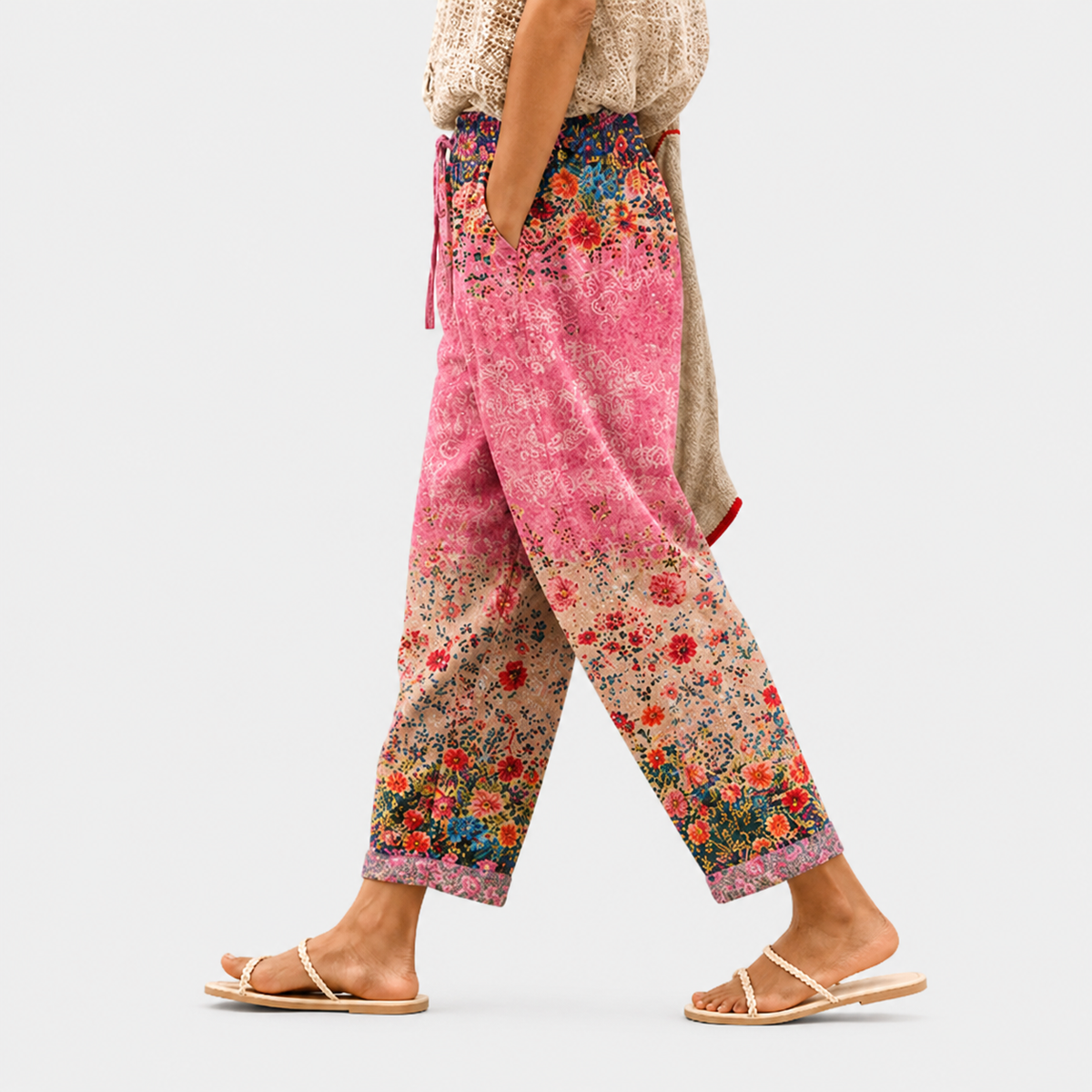 Pantalones Fácil Atardecer Flor silvestre