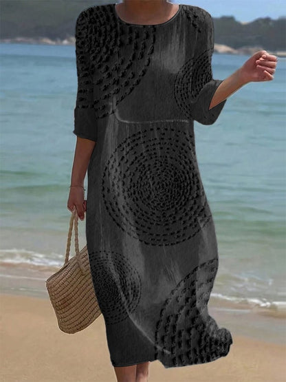 Vestido casual bordado para mujer