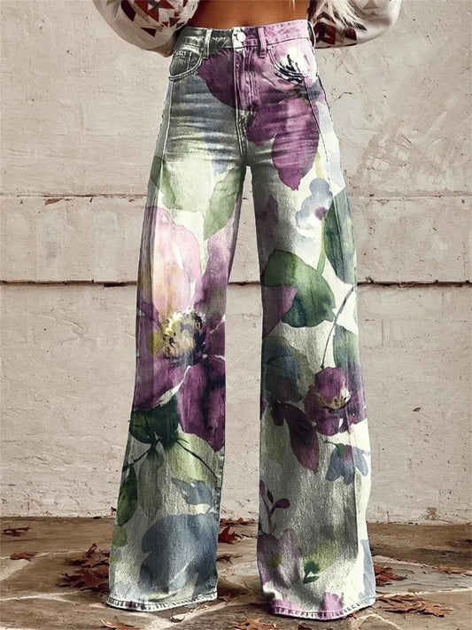 Victoria™ - Pantalones de talle alto y pierna ancha