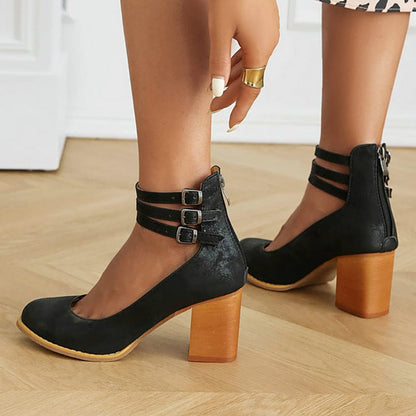 Ariana | Zapatos de tacón con triple hebilla