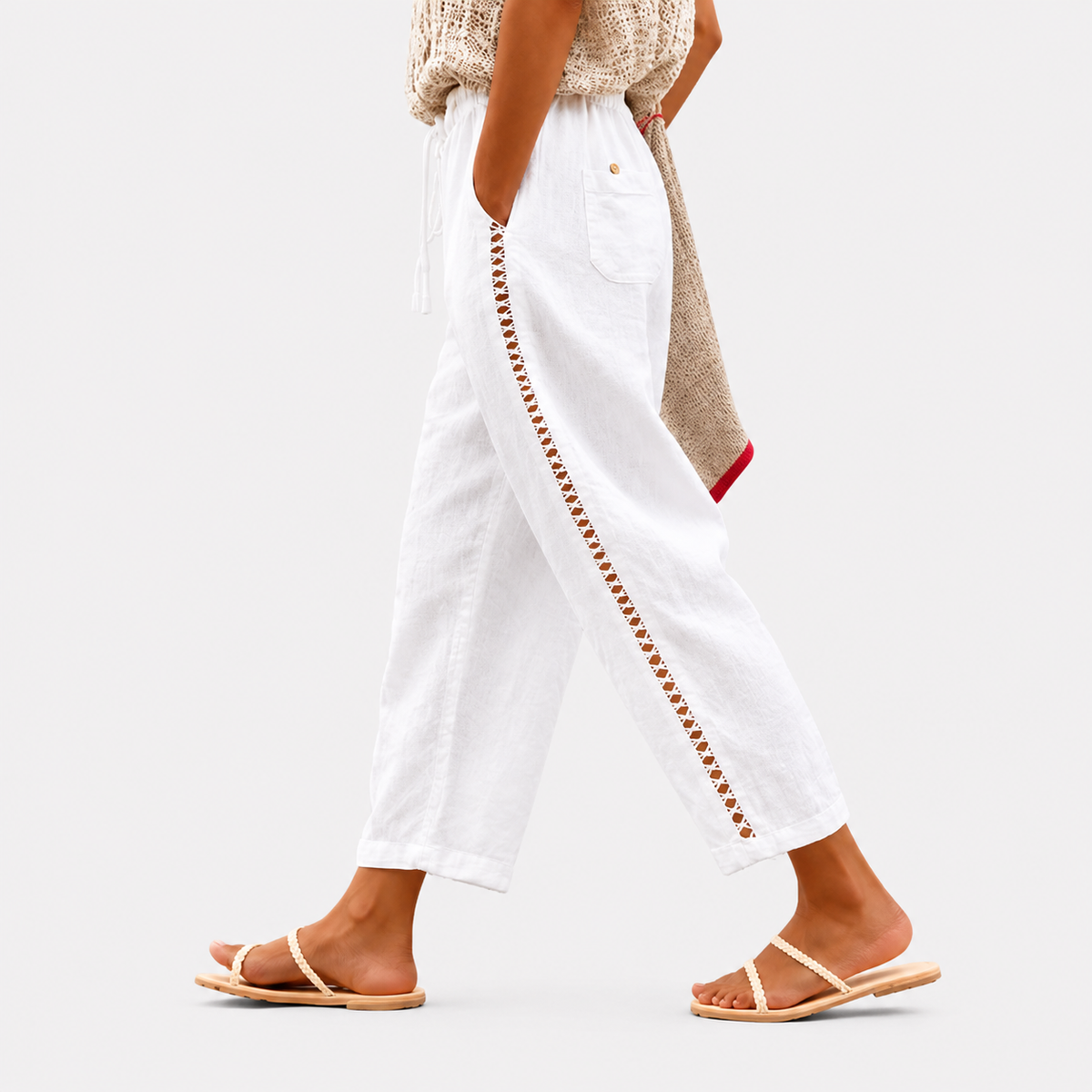 Pantalones con bolsillos Brisa azul marino