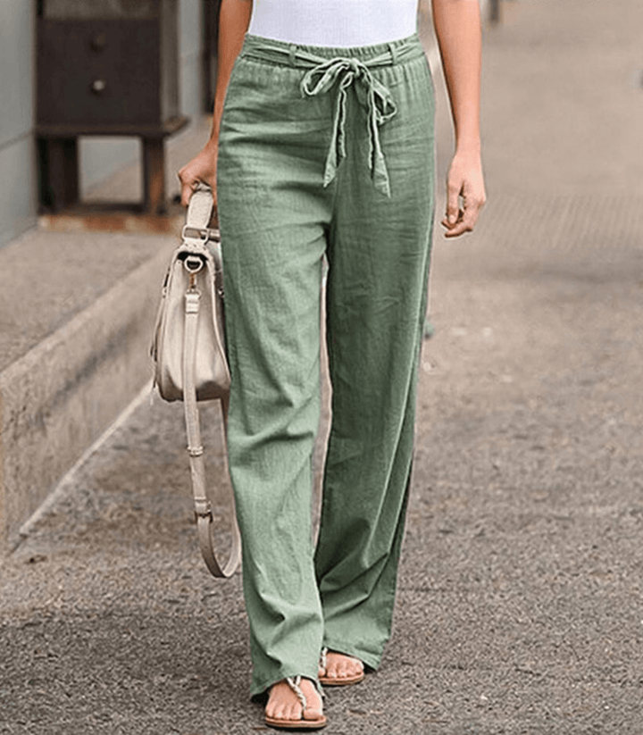 Joleen - Pantalón relajado de mujer con cordón y cintura elástica