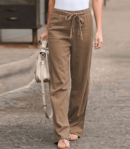 Joleen - Pantalón relajado de mujer con cordón y cintura elástica