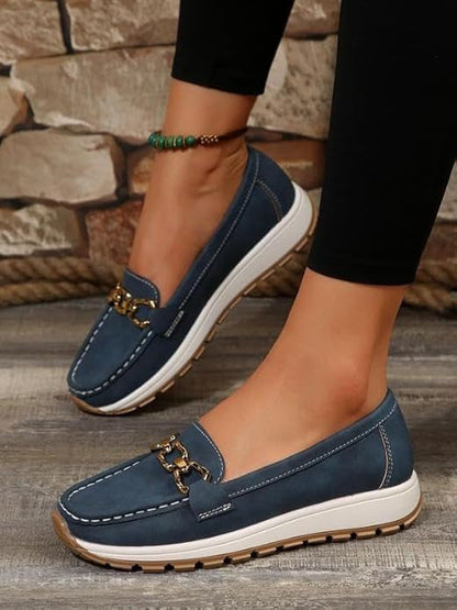 Ella – Mocasines planos con hebilla