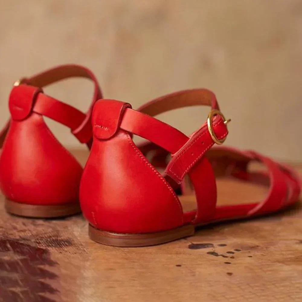 Alma | Elegantes sandalias planas con tiras