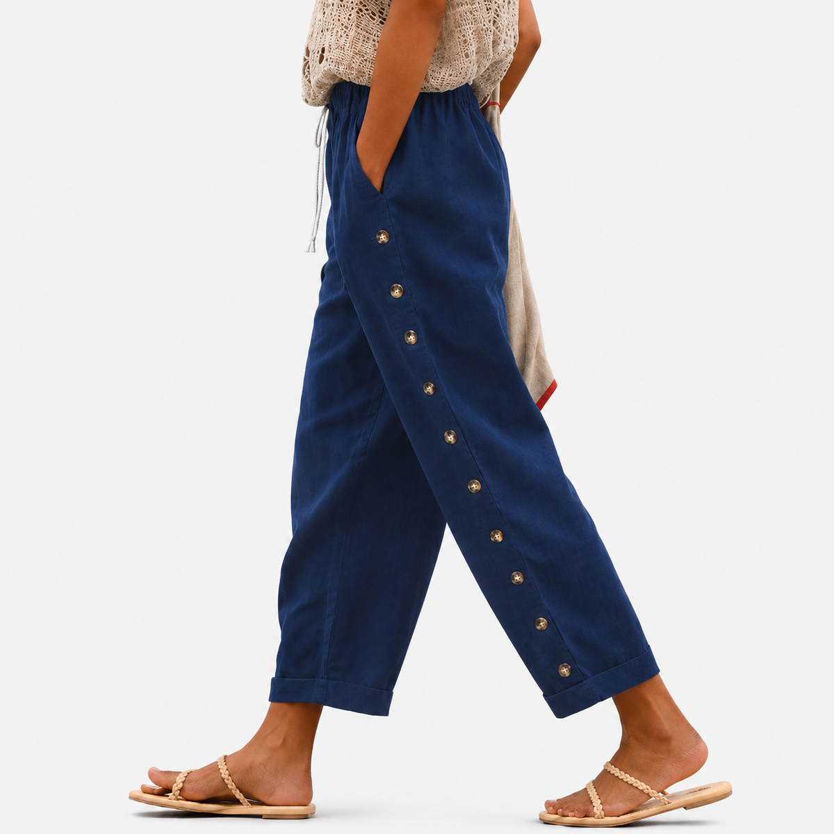 Pantalones con botones Costa de medianoche