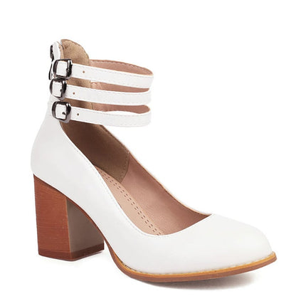 Ariana | Zapatos de tacón con triple hebilla