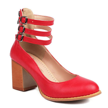 Ariana | Zapatos de tacón con triple hebilla