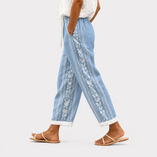 Pantalones Fácil Floración costera