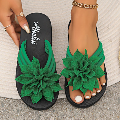 Sandalias elegantes con flores