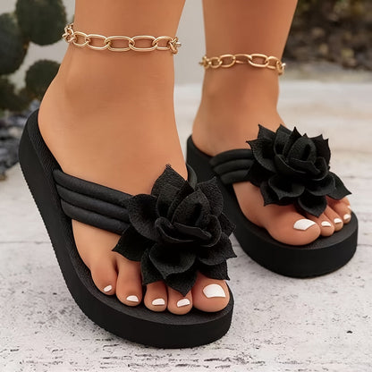 Sandalias elegantes con flores