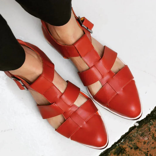 Alicia | Sandalias planas tejidas