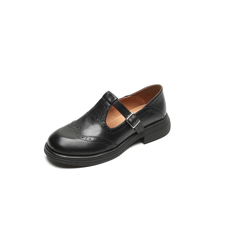 Mattea | Elegantes zapatos Mary Jane de piel