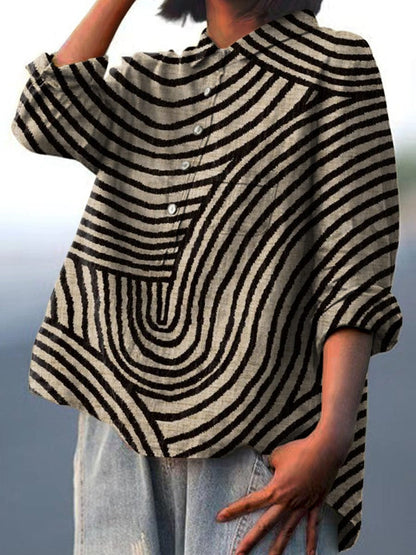 Jacinto | Blusa moderna con estampado gráfico