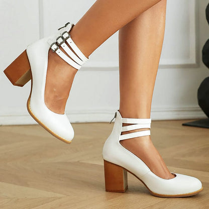 Ariana | Zapatos de tacón con triple hebilla