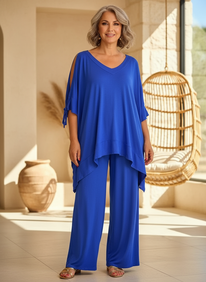 Úrsula™ | Conjunto de túnica y pantalón con hombros descubiertos