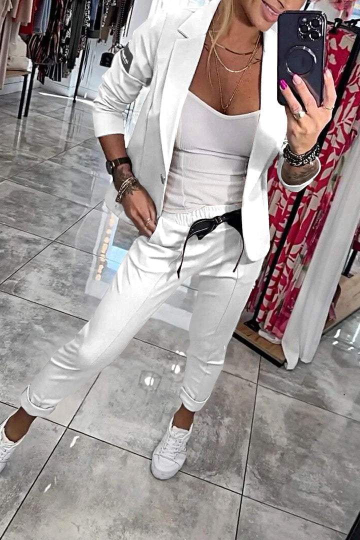 Fenna™ | Conjunto de dos piezas de color liso para mujer