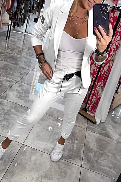 Fenna™ | Conjunto de dos piezas de color liso para mujer