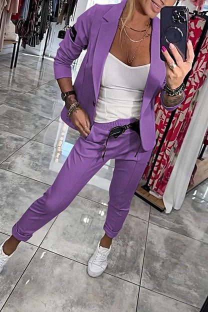 Fenna™ | Conjunto de dos piezas de color liso para mujer