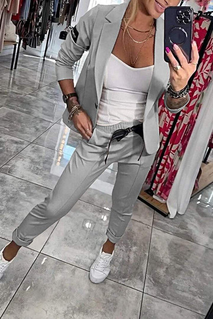Fenna™ | Conjunto de dos piezas de color liso para mujer