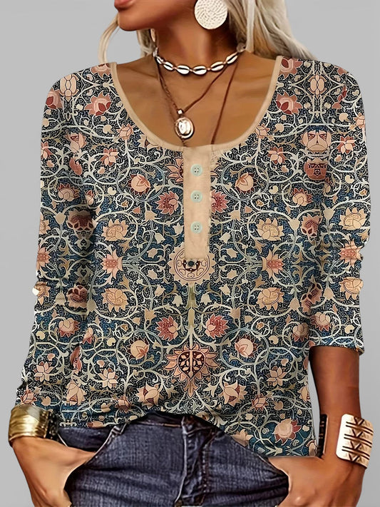 Camille | Blusa vintage con estampado floral