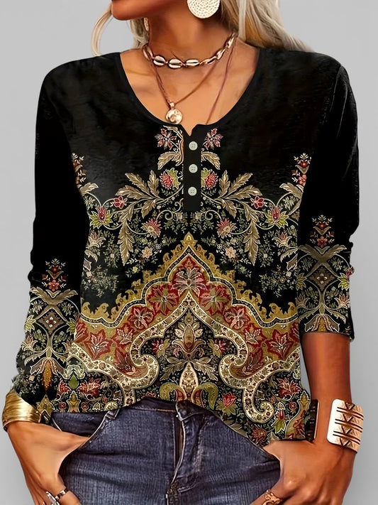 Genevieve | Blusa negra ornamental