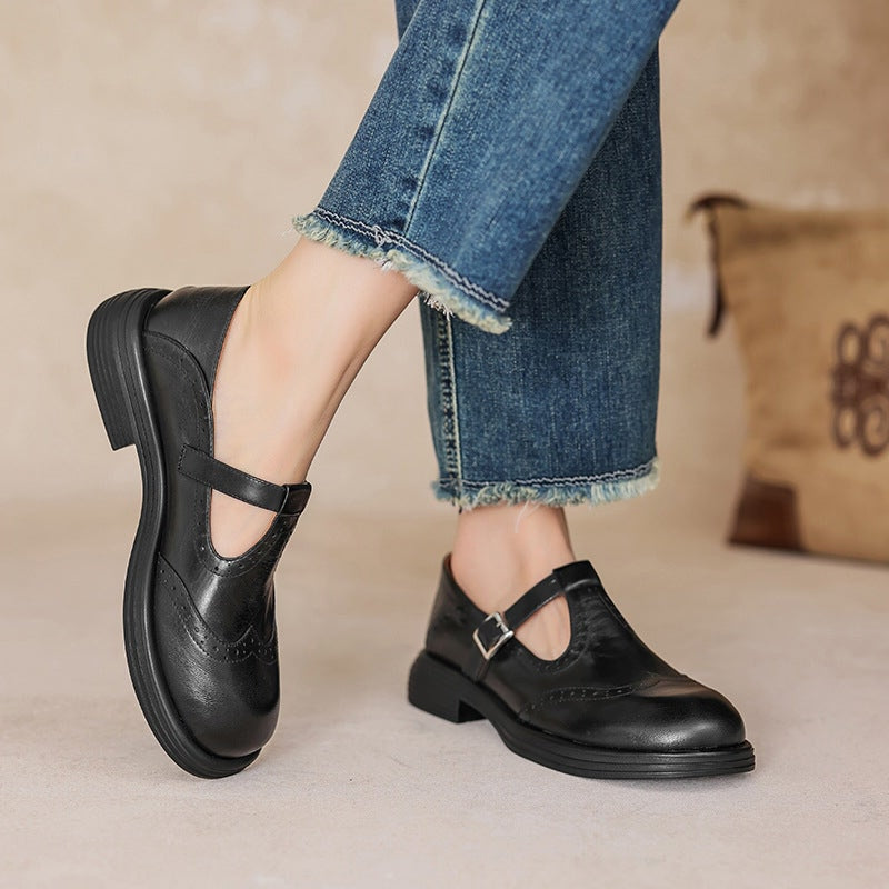 Mattea | Elegantes zapatos Mary Jane de piel